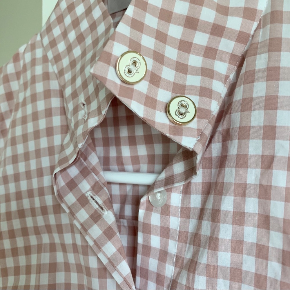 Caroline Constas Checkered Button Up - image 6